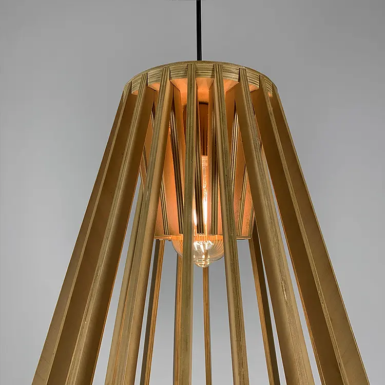 Деревянный подвесной светильник | Line F | Арт. MJ72/1 - фото 3