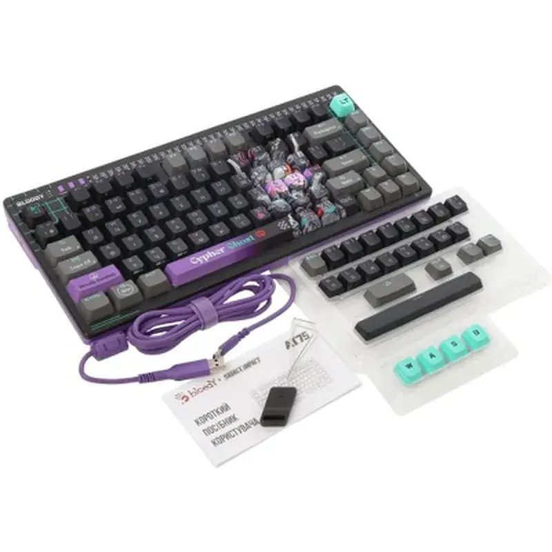 Клавіатура A4Tech AT75 RGB USB UA Cypher Ghost (4711421001830) - фото 11
