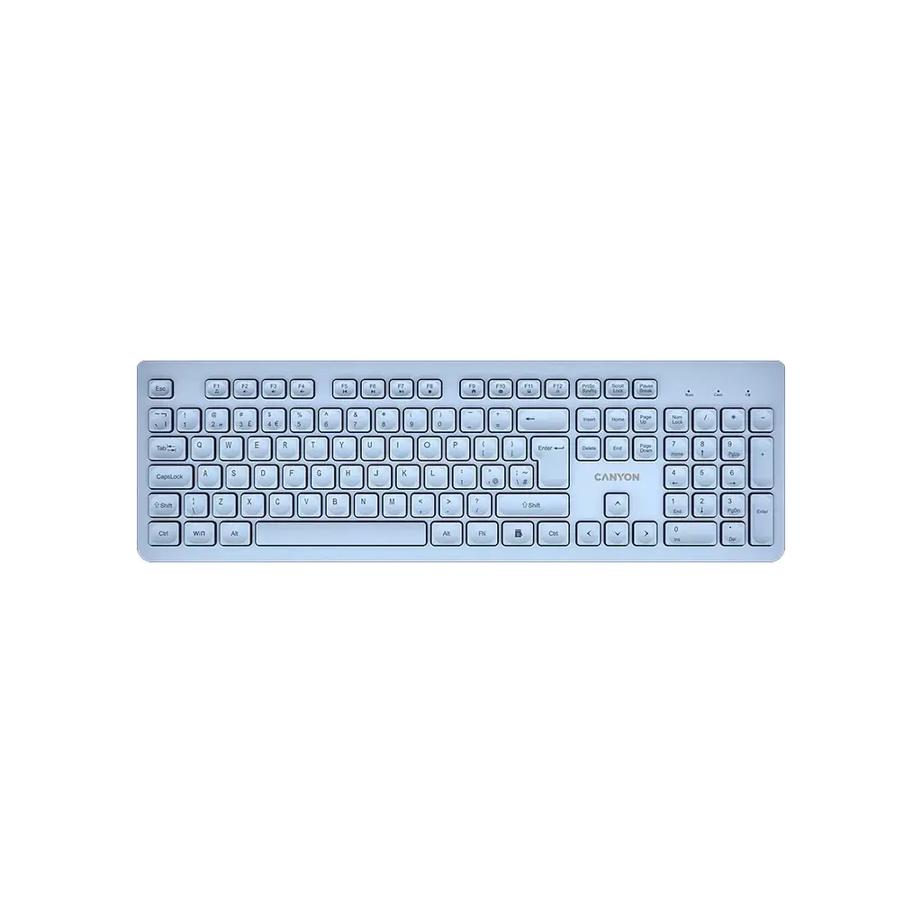 Клавіатура Canyon HKB-W01 Silent Wireless UA Blue (CNS-HKBW01BL)