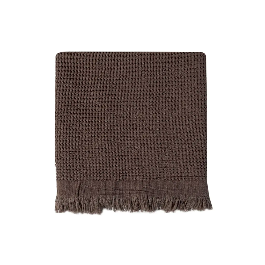 Полотенце Lotus Home - Rius dark brown темно-коричневый 50x100 - фото 2
