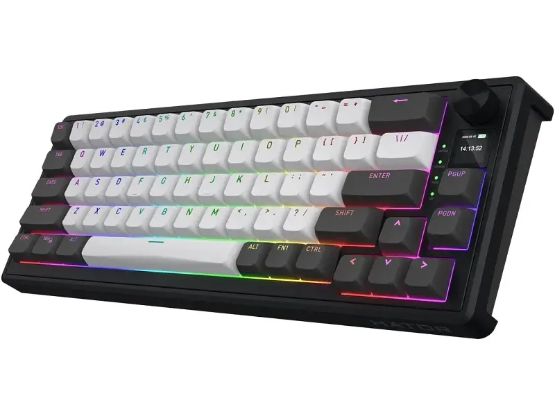 Клавіатура Hator Skyfall 65 PRO Wireless Grey-Black US Silent Switches (HTK4160) - фото 3