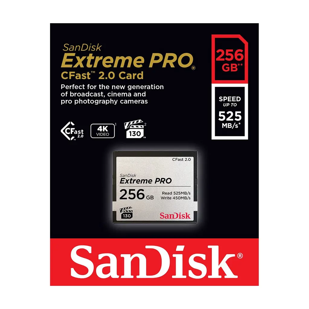 Карта пам'яті SanDisk 256GB CFast 2.0 Extreme Pro (SDCFSP-256G-G46D) - фото 2