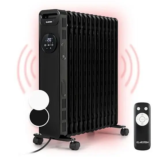 Радіатор масляний KLARSTEIN Thermaxx Heatstream 2500 Вт (10035109) Чорний - фото 2