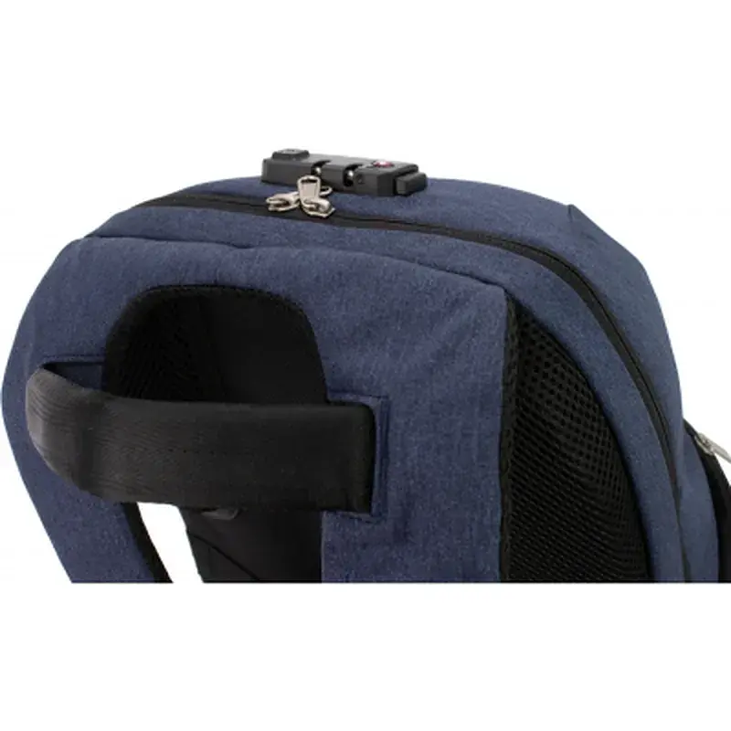 Рюкзак шкільний Optima 18.5" USB Anti-Theft унісекс 0.7 кг 16-25 л Синій (O96917-02) - фото 6