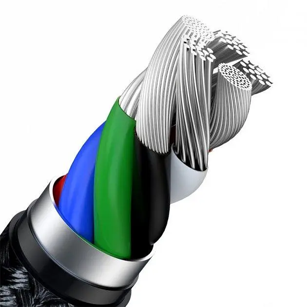 Кабель Baseus Cafule Metal Cable Type-C to Lightning PD 20W 2m CATLJK-B01 Black - фото 8