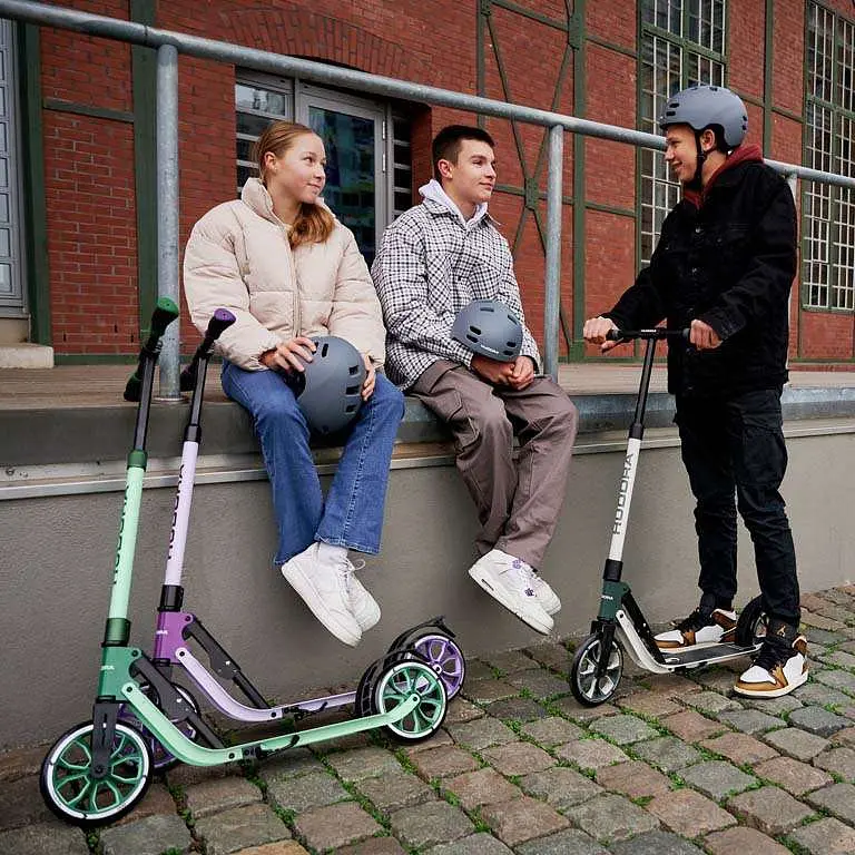 Самокат Hudora Bigwheel Advanced 205 Black-Green (14151) - фото 6