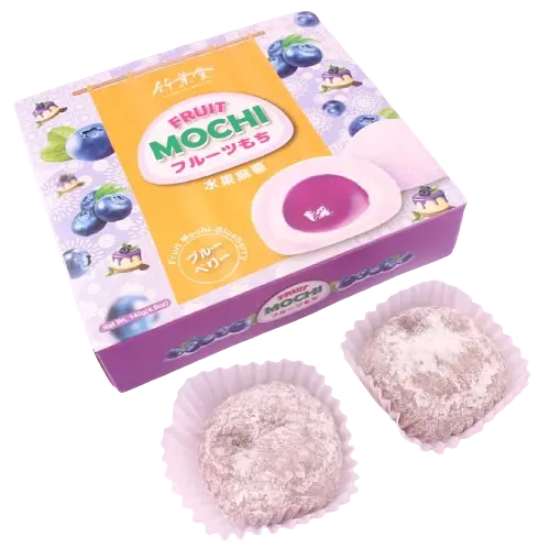 Японські моті Bamboo House Fruit Mochi Fruit Mochi Blueberry Чорниця 140г - фото 3