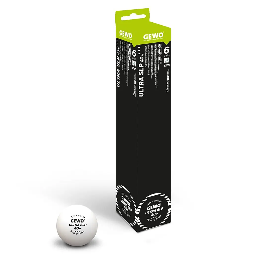 М'ячі для настільного тенісу Gewo Ultra SLP 40+ ITTF 6 шт (81351200) - фото 2