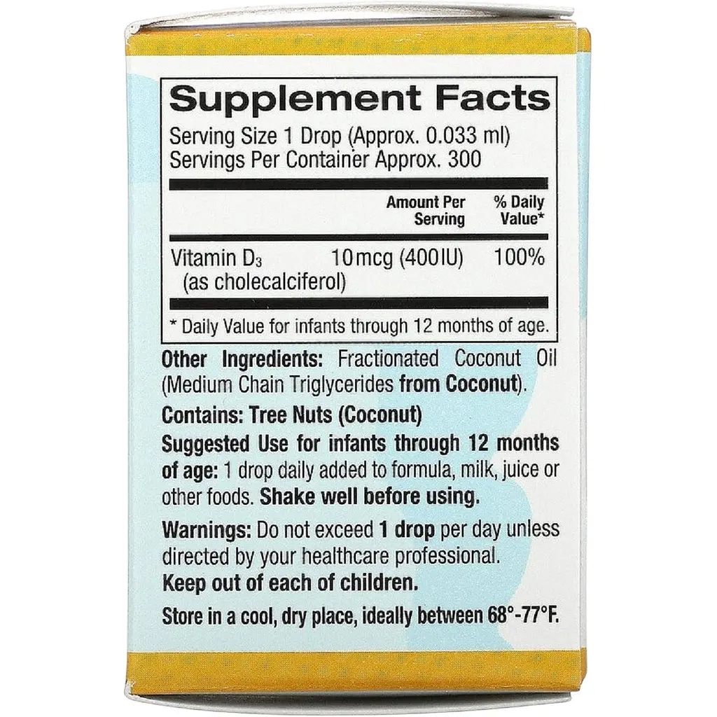 Дитячий вітамін D3 California Gold Nutrition Baby Vitamin D3 Liquid 400 МО 10 мл - фото 3