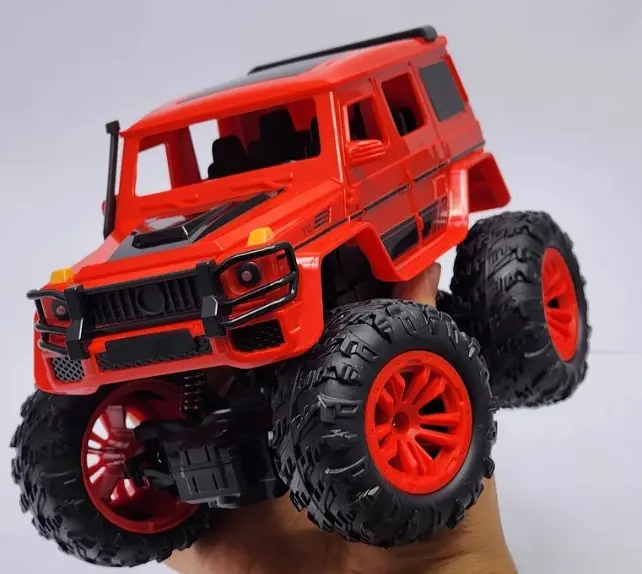 Джип на радіокеруванні SH091-509B акумулятор масштаб 1:16 світло амортизатори надувні колеса 22 см Червоний - фото 2