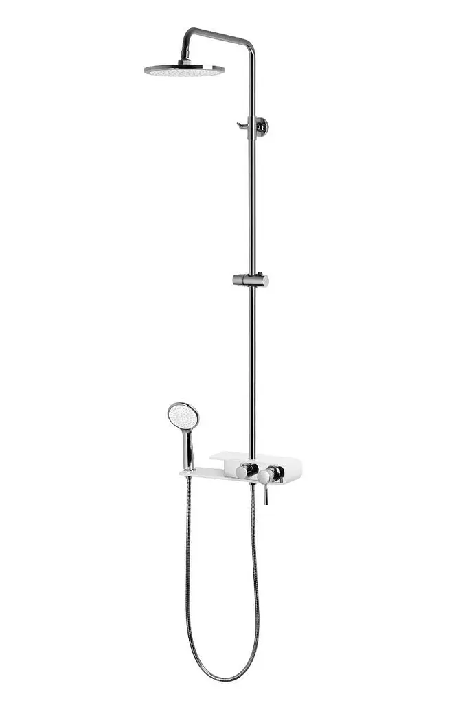 Душова система Corsan Klar Fiber chrome white CMN002, Хром - фото 5