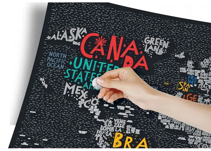 Скретч карта світу 1DEA.me Travel Map Letters World (13042) - фото 3