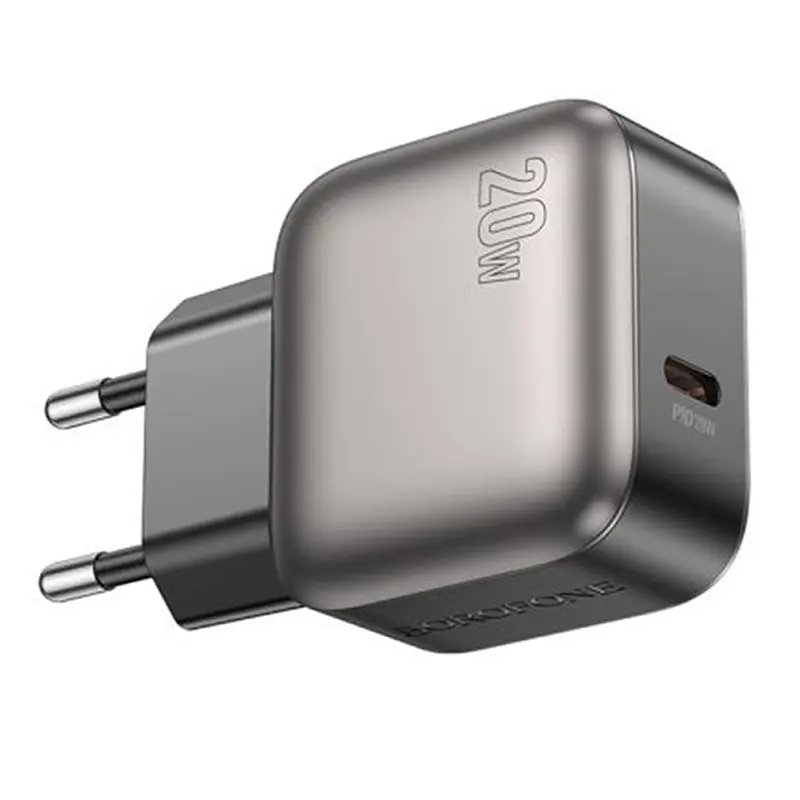 МЗП Borofone BAS53A Absolute PD20W (1USB-C) + кабель Type-C to Type-C Black - фото 2