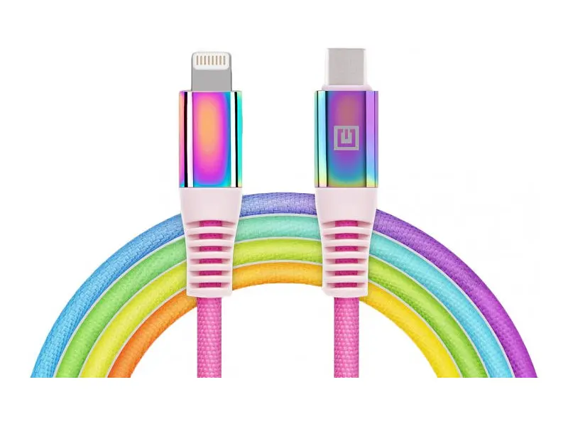 Кабель REAL-EL USB Type-C to Lightning 1m MFI Rainbow (EL123500054)