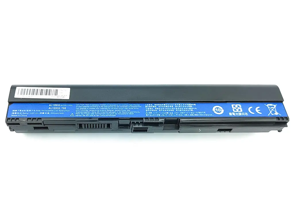 Акумулятор для Acer AL12A31 One 725, 756 (AL12B31, AL12B72, AL12X32) (14.8V 2600 mAh 38.5Wh) - фото 2