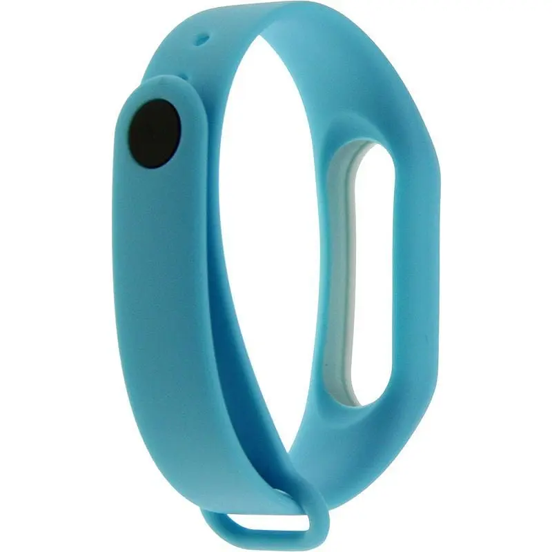 Ремінець Uwatch Double Color Replacement Silicone Band For Xiaomi Mi Band 2 Blue/White Line - фото 2
