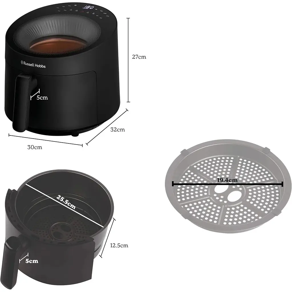 Мультипіч Russell Hobbs Satisfry Panoramic 1500 Вт чорний (27420-56) - фото 13