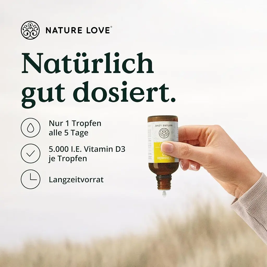Витамин D3 NATURE LOVE 1000 (50 мл жидкости), лабораторно-протестированная формула 5000 МЕ на каплю, в масле МСТ из кокоса, витамин D, в - фото 4