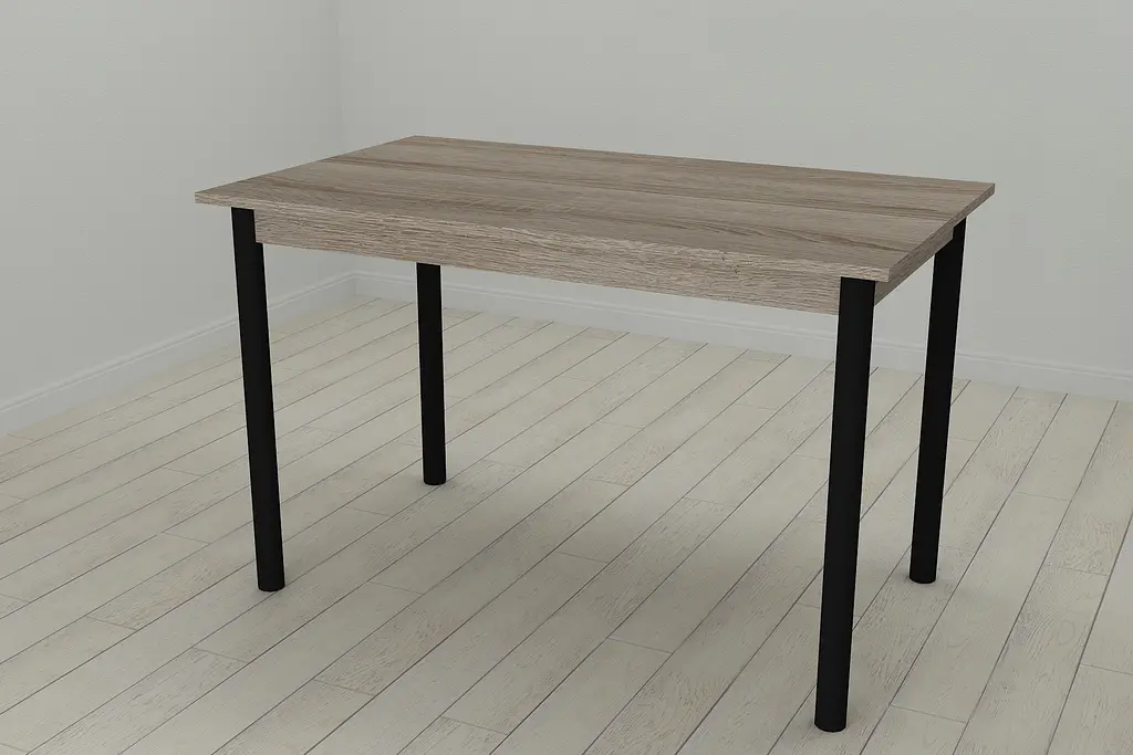Стіл кухонний Ferrum-decor Беніта 75x120x80 Чорний ДСП Сонома Трюфель 16мм (FRD-106292) - фото 3