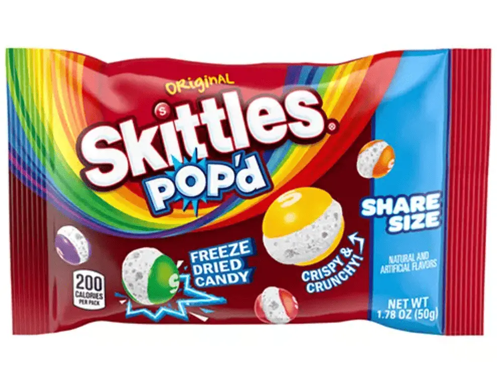 Конфеты Skittles Pop'd Original Freeze Dried Candy 50г