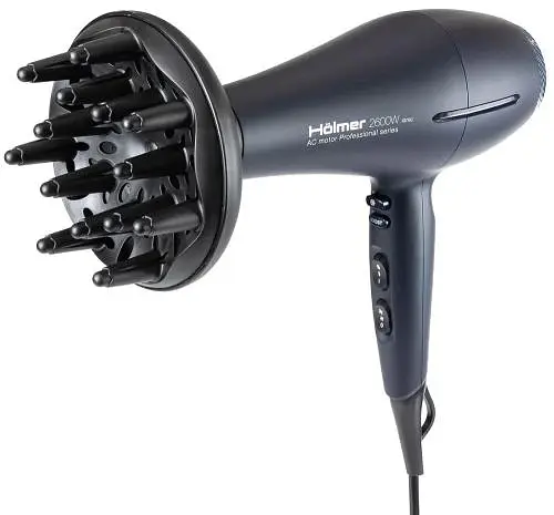 Фен HHD-260I PRO, Black, 2600W Holmer teh0019618 - фото 7
