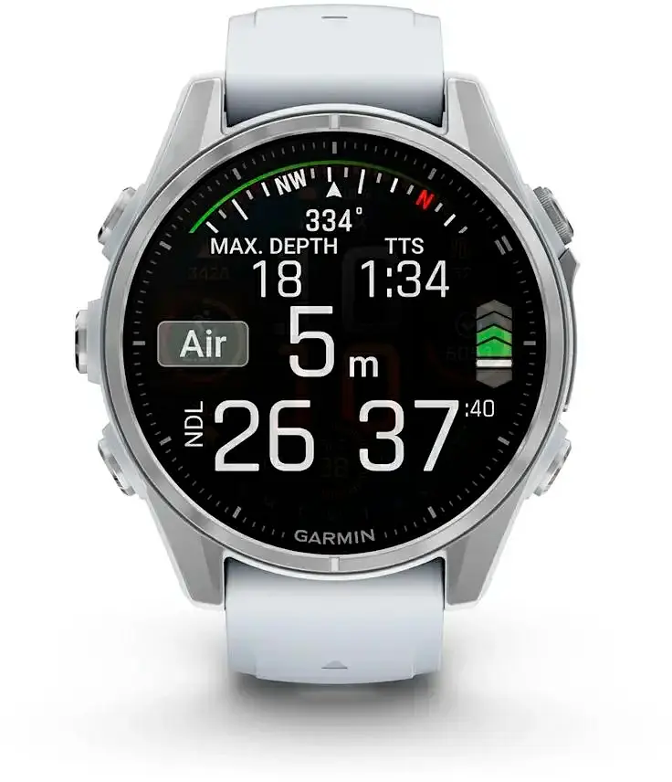 Смарт-годинник Garmin Fenix 8 43mm AMOLED Silver with Whitestone Silicone Band (010-02903-00) - фото 3