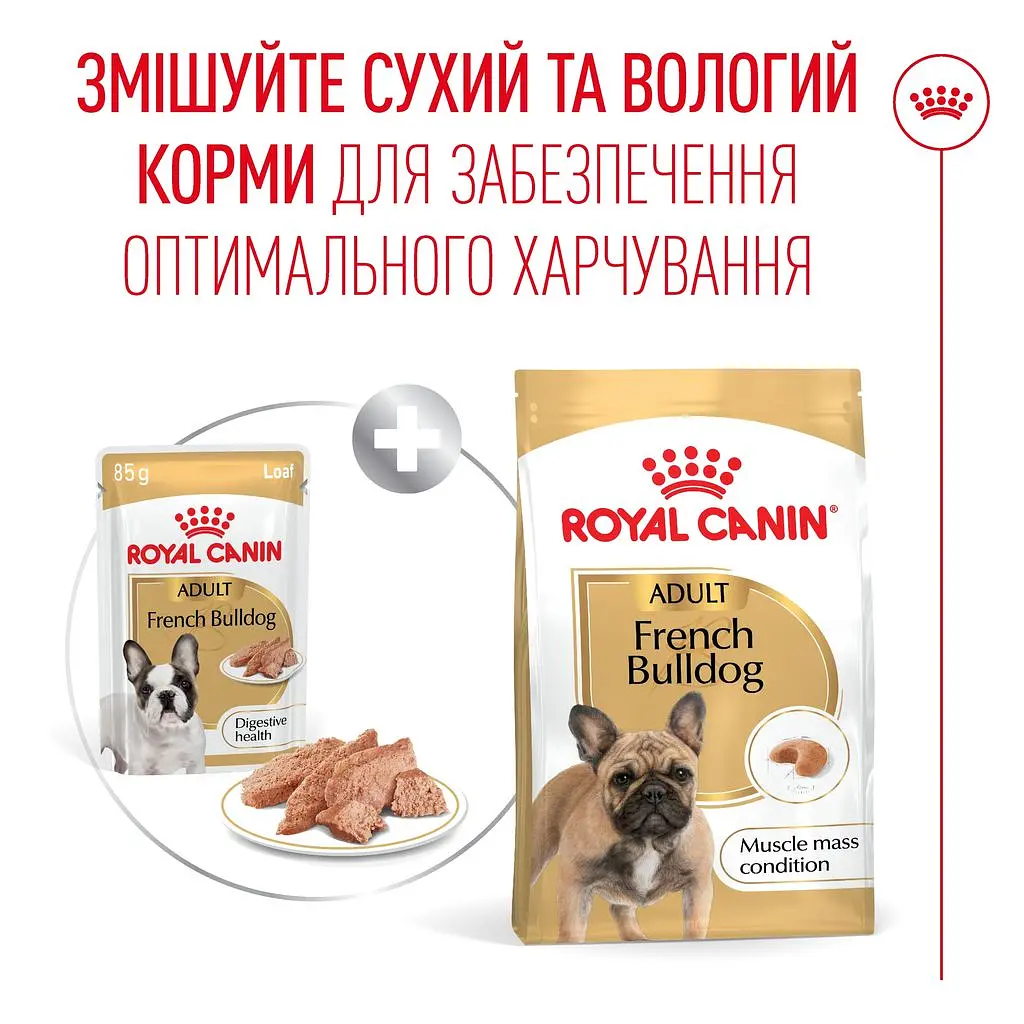 Набір вологого корму Royal Canin French Bulldog Loaf для собак породи французький бульдог 1.02 кг (12 шт. х 85 г) - фото 7