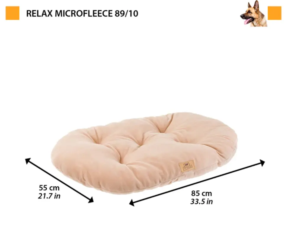 Подушка для собак та котів Ferplast Relax Microfleece 89/10 коричнева 85x55см 83308921 - фото 2