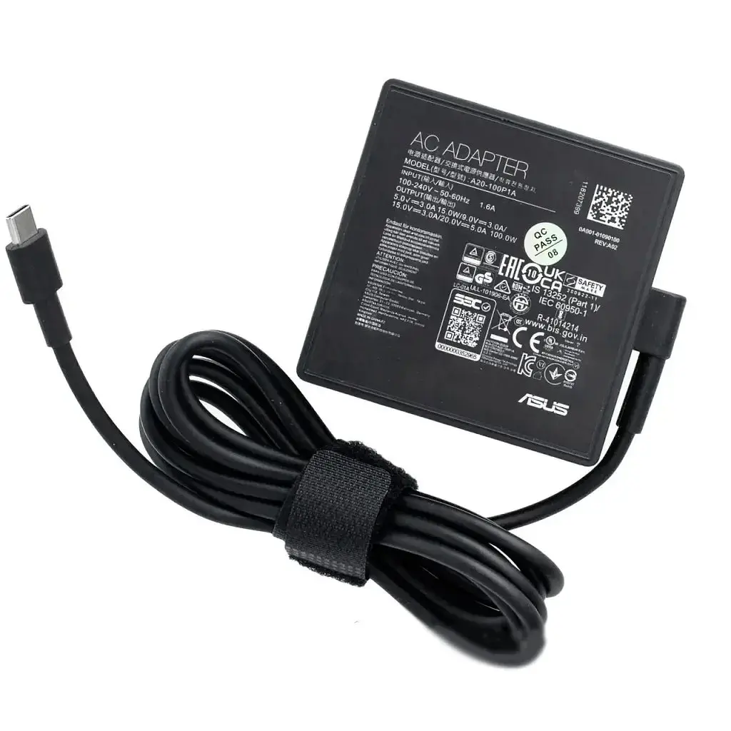 Блок живлення до ноутбуку ASUS 100W, роз'єм USB Type-C (A20-100P1A / A40387) - фото 2