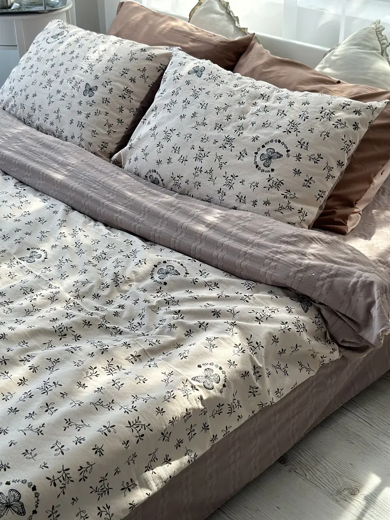 Постільна білизна євро Dushka Home Муслін 41035 200х220 см - фото 2