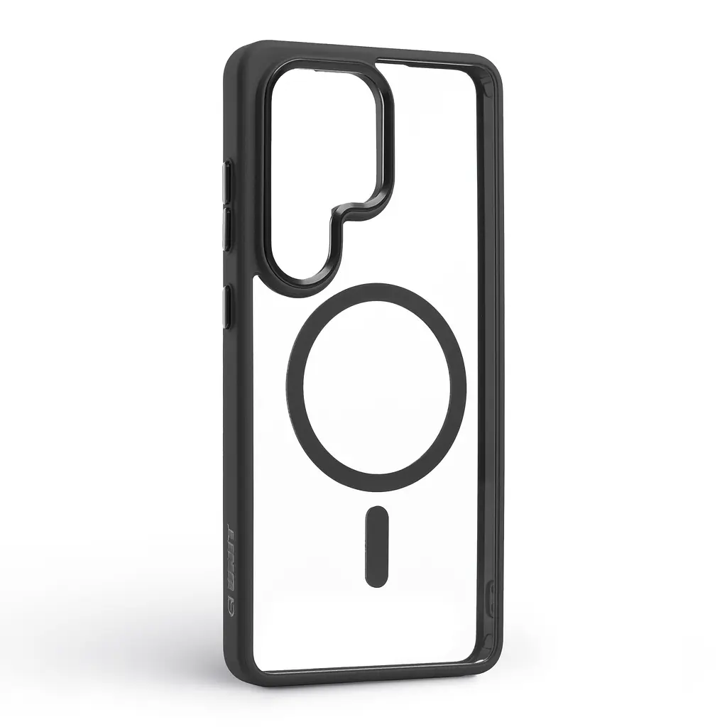 Чехол для Samsung Galaxy S26 Ultra 5G, Unit MagSafe, черный, прозрачный, магсейф, противоударный, магнитный, панель-накладка с поддержкой MagSafe, с поддержкой беспроводной зарядки, TPU+PC, защита всего корпуса, ударостойкий, ArmorStandart (ARM88809) - фото 2