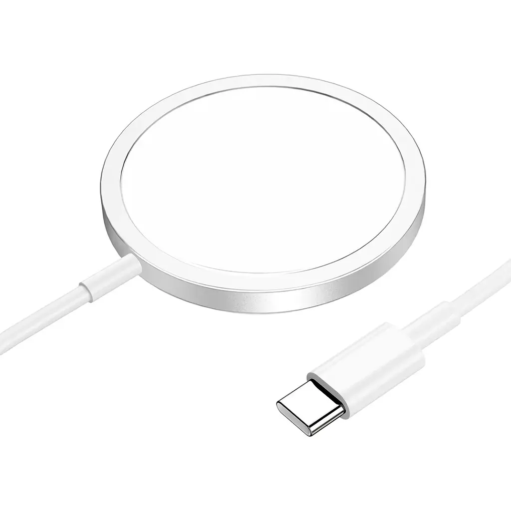 Бездротовий зарядний пристрій Hoco Original Series MagSafe 15W Wireless Fast Charger CW47 Silver [97879] - фото 2