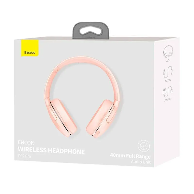 Навушники бездротові накладні Baseus D02 Pro Encok Wireless headphone до 50 годин (NGTD010304) рожеві - фото 2