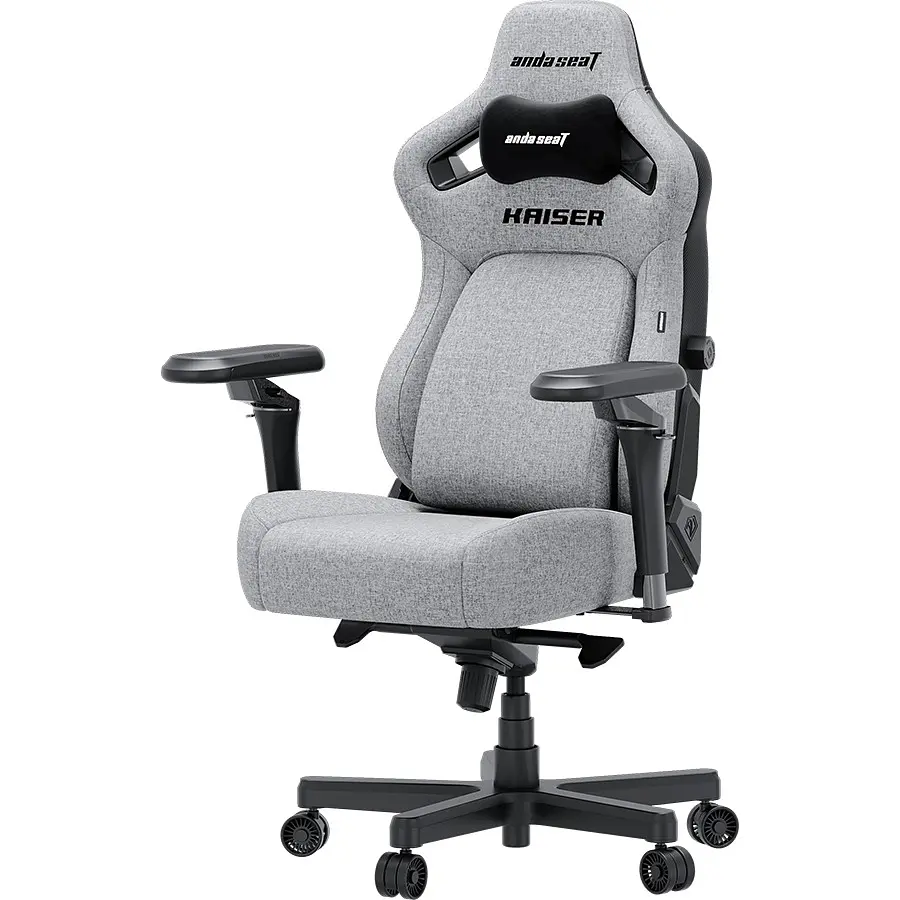 Кресло игровое Anda Seat Kaiser 4 V2 Size XL Gray Fabric (AD12YDDC-XLL-20-G-CF-03) - фото 5