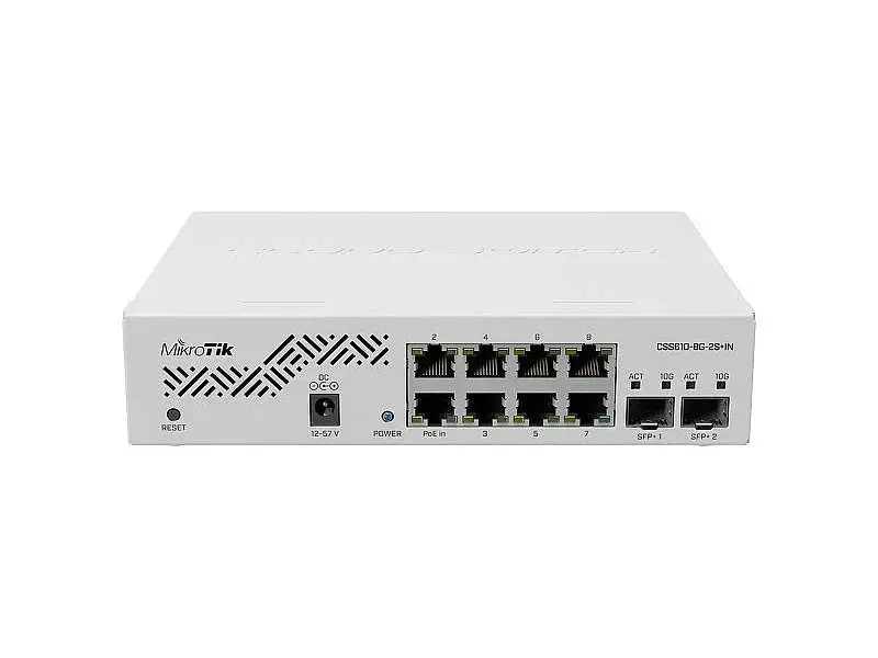 Комутатор MikroTik CSS610-8G-2S+IN (8x1G, 2xSFP+, SwOS)