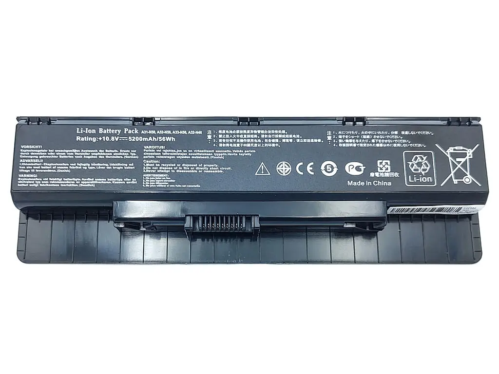 Акумулятор для Asus A32-N56 N76VZ, PRO B53A, PRO B53V, R500N, R500VD, R503C (A31-N56) (10.8V 5200 mAh) - фото 2