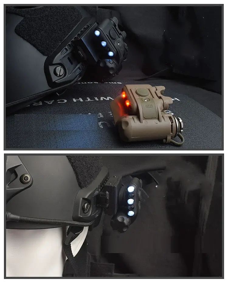 Тактический фонарь Airsoft Wadsn Gen 3 на шлем (Черный) - фото 4