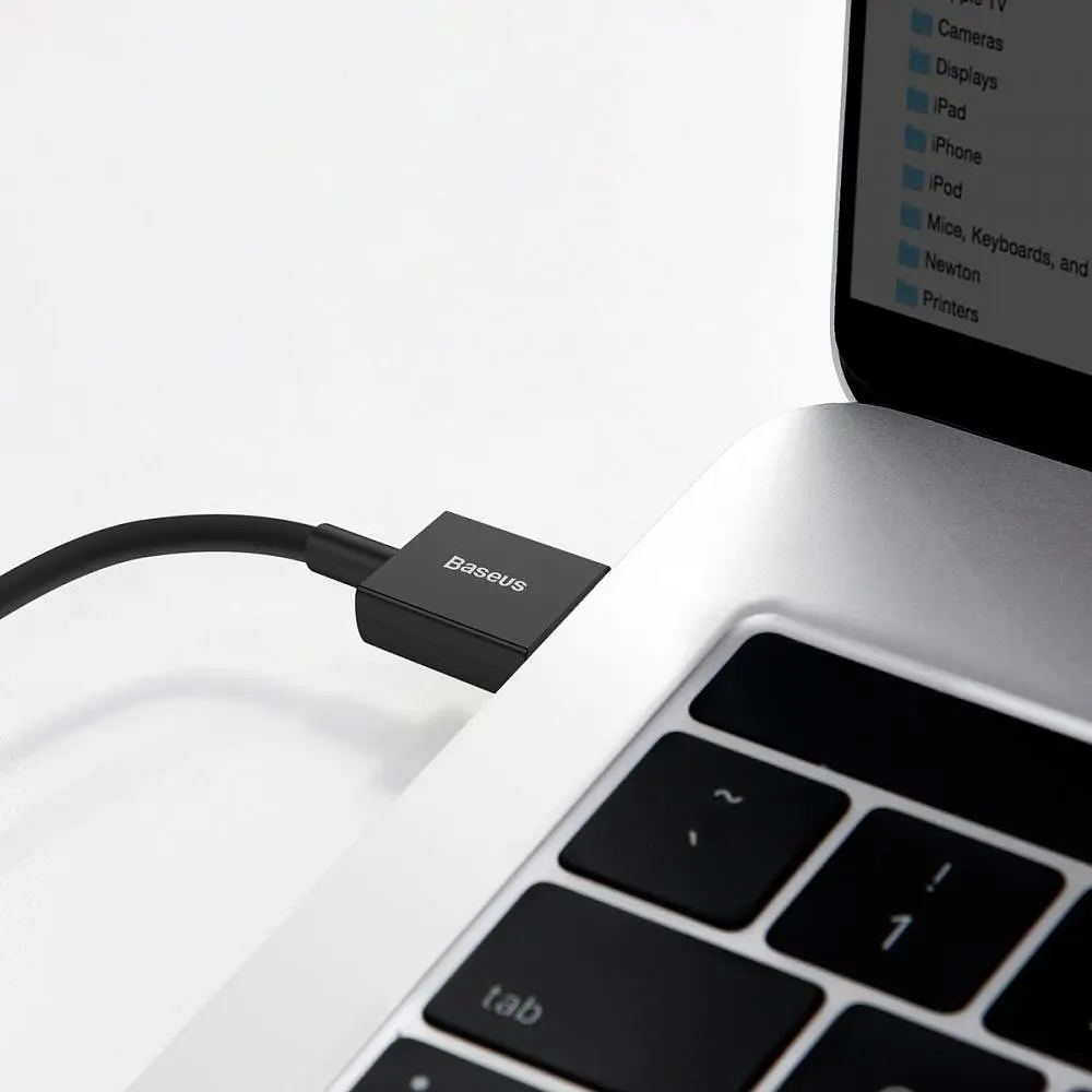 Кабель Baseus USB2.0AM-Type-C M, 2 м,(20V/3A), (66W) Superior Series Чорний (CATYS-A01) - фото 5