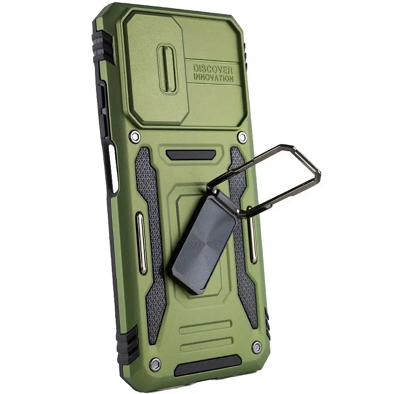Ударопрочный чехол Camshield Army Ring для Xiaomi Redmi 9A Оливковый / Army Green - фото 3