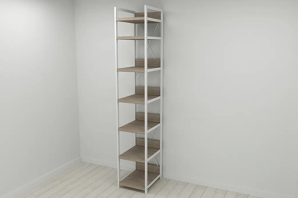 Шафа Гардероб Уні секція 4 серії Конект Ferrum-decor 220x40x50см Білий метал ДСП Дуб Сонома Трюфель 32 мм (FRD-104558) - фото 6