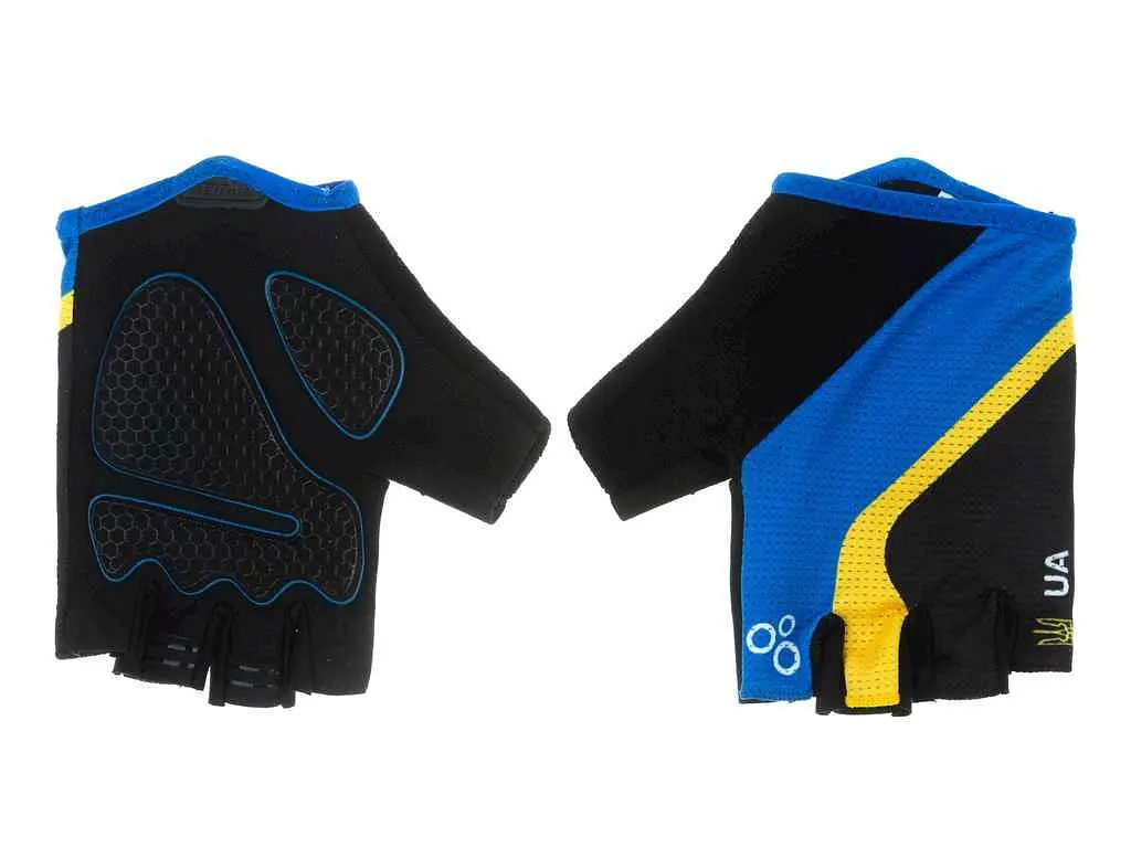 Рукавички ONRIDE з короткими пальцями Catch 20 BLACK/BLUE/YELLOW L