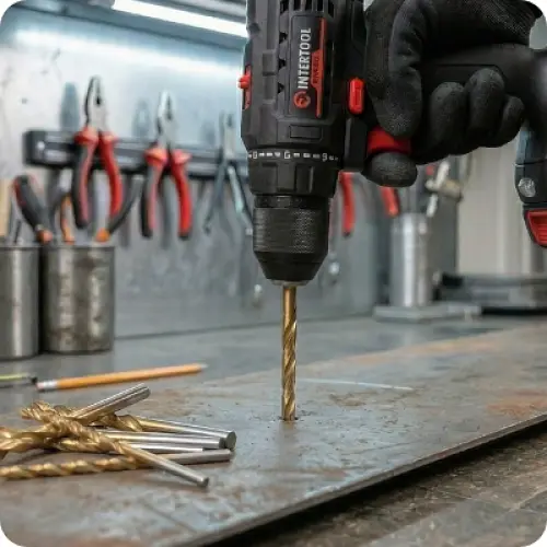Набір свердел для металу DIN338 HSS, 10 шт. (1, 2, 3, 4, 5, 6, 7, 8, 9, 10 мм), INTERTOOL SD-0027 - фото 3