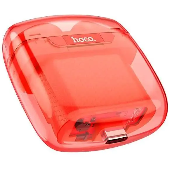 Наушники Bluetooth Hoco Clear Explore Edition true wireless BT headset EW15 красные - фото 4