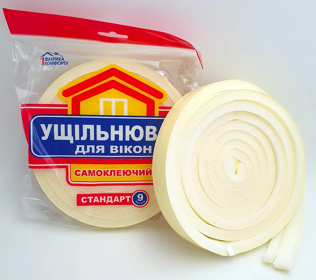 Самоклеючий паролоновий ущільнювач для вікон та дверей 8 мм х 9 м, товщина - 10 мм UKC 1 шт. - фото 3