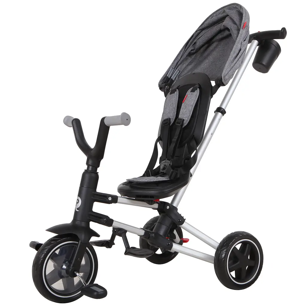 Дитячий складний триколісний велосипед Qplay Nova Eva сірий (S700-2Grey) - фото 2