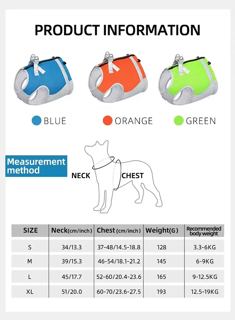 Літній охолоджувальний жилет для собак Derby Summer Dog Cooling Vest PPA0116-4, Blue, XL - фото 8