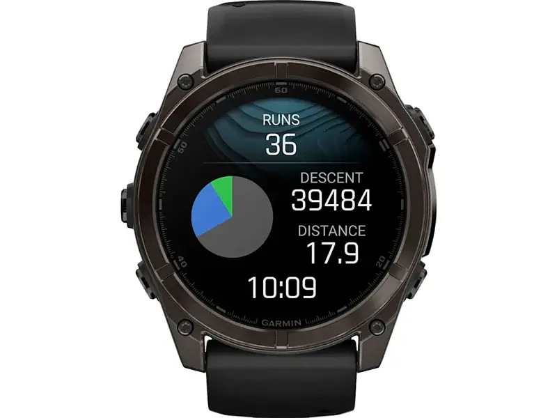 Спортивний годинник Garmin Fenix 8 51mm AMOLED Sapphire Carbon Gray DLC Titanium w. Black/Pebble Gray S. Band (010-02905-20/21) - фото 6