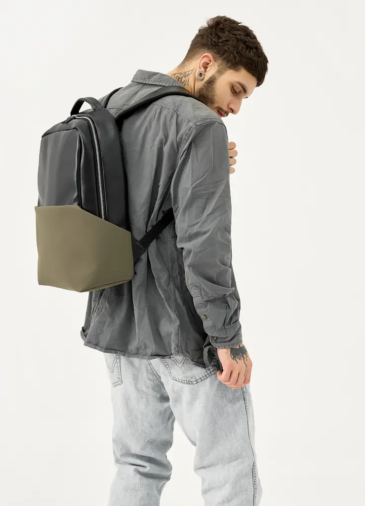 Чоловічий рюкзак Sambag ZARD DART чорний з хакі 44 х 31 х 15 см (25523119m) - фото 3