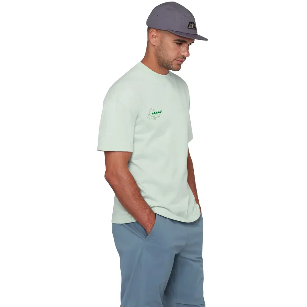 Футболка Mammut BaseRelaxed T-Shirt Glacier M silversage - фото 4