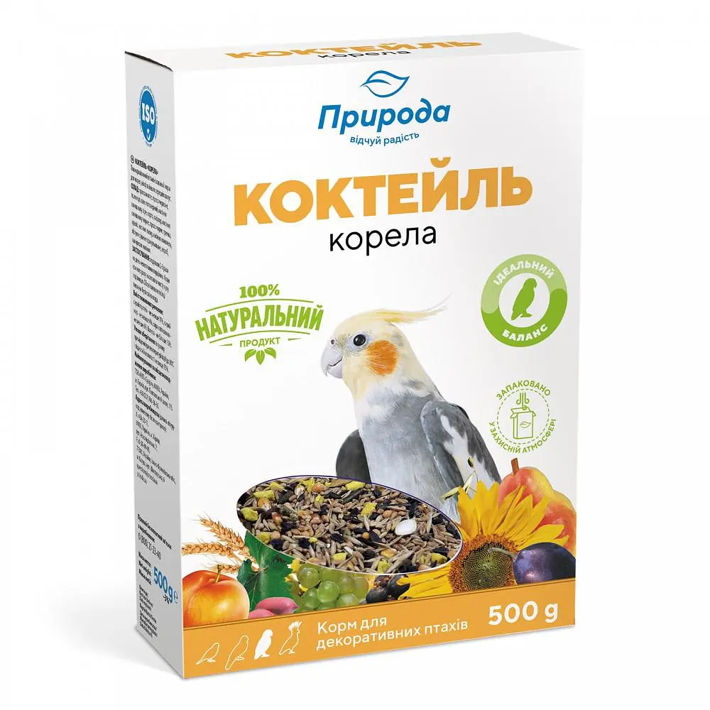 Корм Природа Коктейль для середніх папуг Корела 500г арт.PR740042